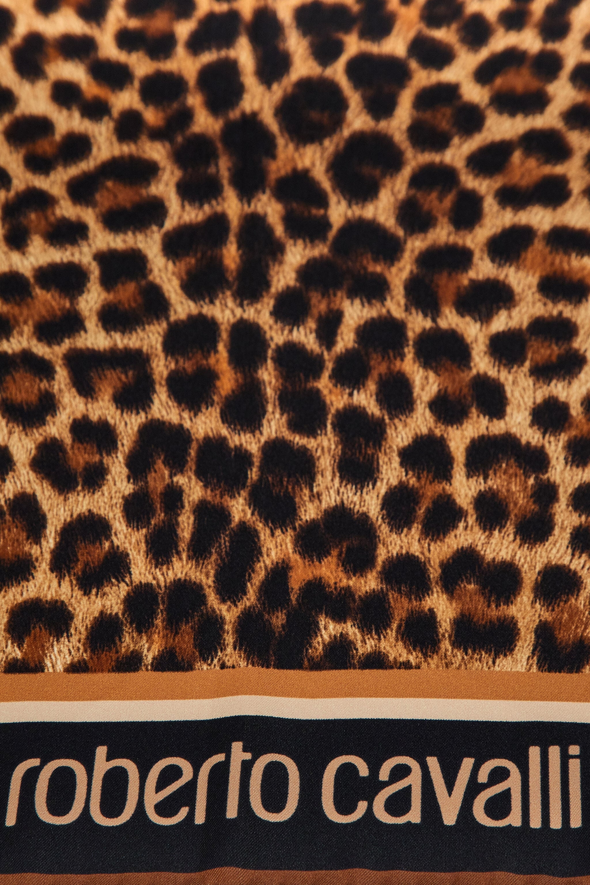 RC Roberto Cavalli foulard with Giaguaro Heritage print RC Roberto Cavalli foulard with Giaguaro Heritage print Light Brown SYI00A-2NL53