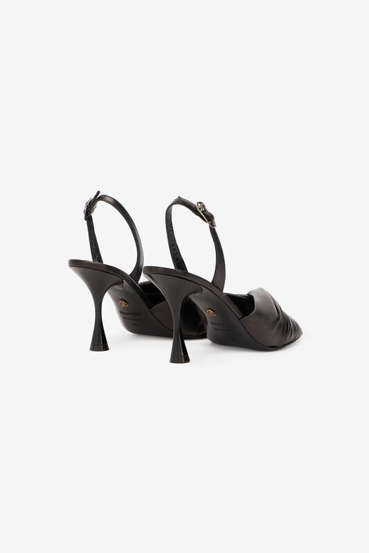 RC Leather Slingback Sandals RC Leather Slingback Sandals Black UKS006-PN003