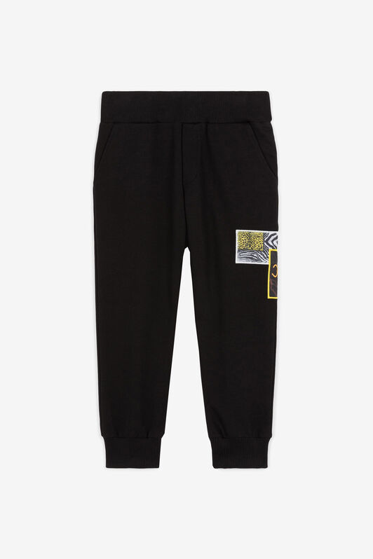 JU Animalier Patchwork-Print Appliqué Sweatpants JU Animalier Patchwork-Print Appliqué Sweatpants Black OJT250-ISA2J