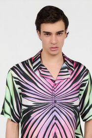 RC Ray Of Paradise Print Shirt PURPLE/GREEN XRT760-4QM33