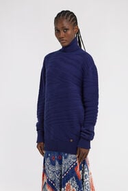 RC Maglione a collo alto Blu scuro TKM622-MQ001