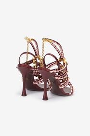 RC Red And White Sandals With Jewel Details ROSSO/BIANCO VWS003-PZ003