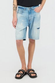JC Blue Denim Bermuda Shorts INDIGO WFT025-WF052