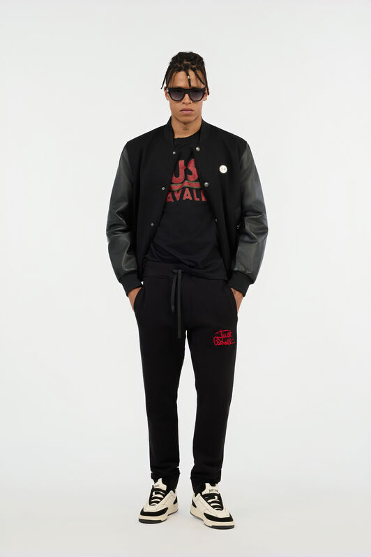 JC Black Trousers Joggers With Embroidered Logo JC Black Trousers Joggers With Embroidered Logo BLACK VFT008-VF008