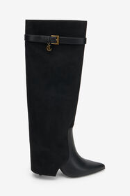 JC Suede Boots with Buckle BLACK VFS089-VF617