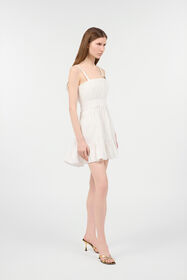 RC Dress With Metallic Mirror Snake Monogram White VKT106-CH033