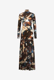 JC Rusty Stain Print Dress Maxi MULTICOLOR SCURO VFT279-VF429