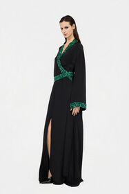 RC Silk Maxi Dress with Embellished Detail NERO/VERDE VWR197-SY001
