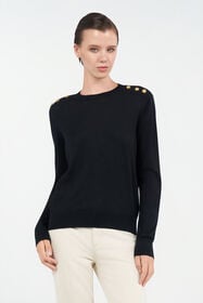 RC Pull avec boutons dorés Noir UWM610-WH003