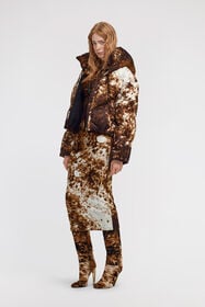RC Appaloosa Print Puffer Jacket Brown TKT802-SRN08
