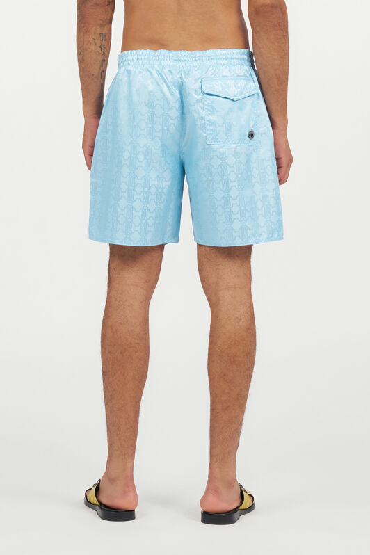 RC Pantaloncini Mare Stampa Monogram RC LIGHT BLUE QOH00A-DJ005