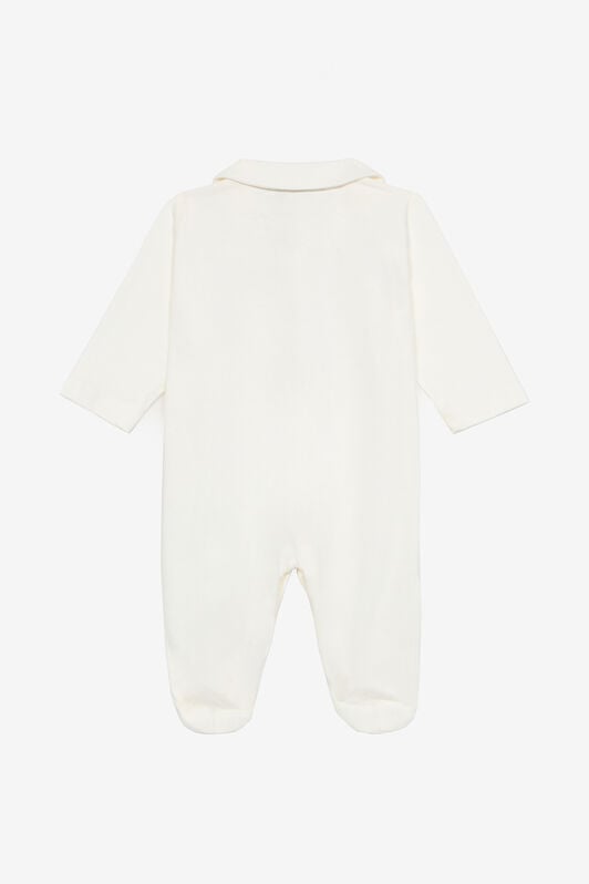 JU Ensemble Bonnet, Bavoir Et Grenouillère JU Ensemble Bonnet, Bavoir Et Grenouillère Blanc TJT820-JD001