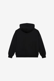 JU Felpa con cappuccio in cotone con zip BLACK WJT66I-CF050