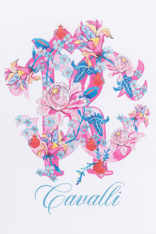 JU RC Monogram-Print Cotton T-Shirt JU RC Monogram-Print Cotton T-Shirt White RJT638-JD001