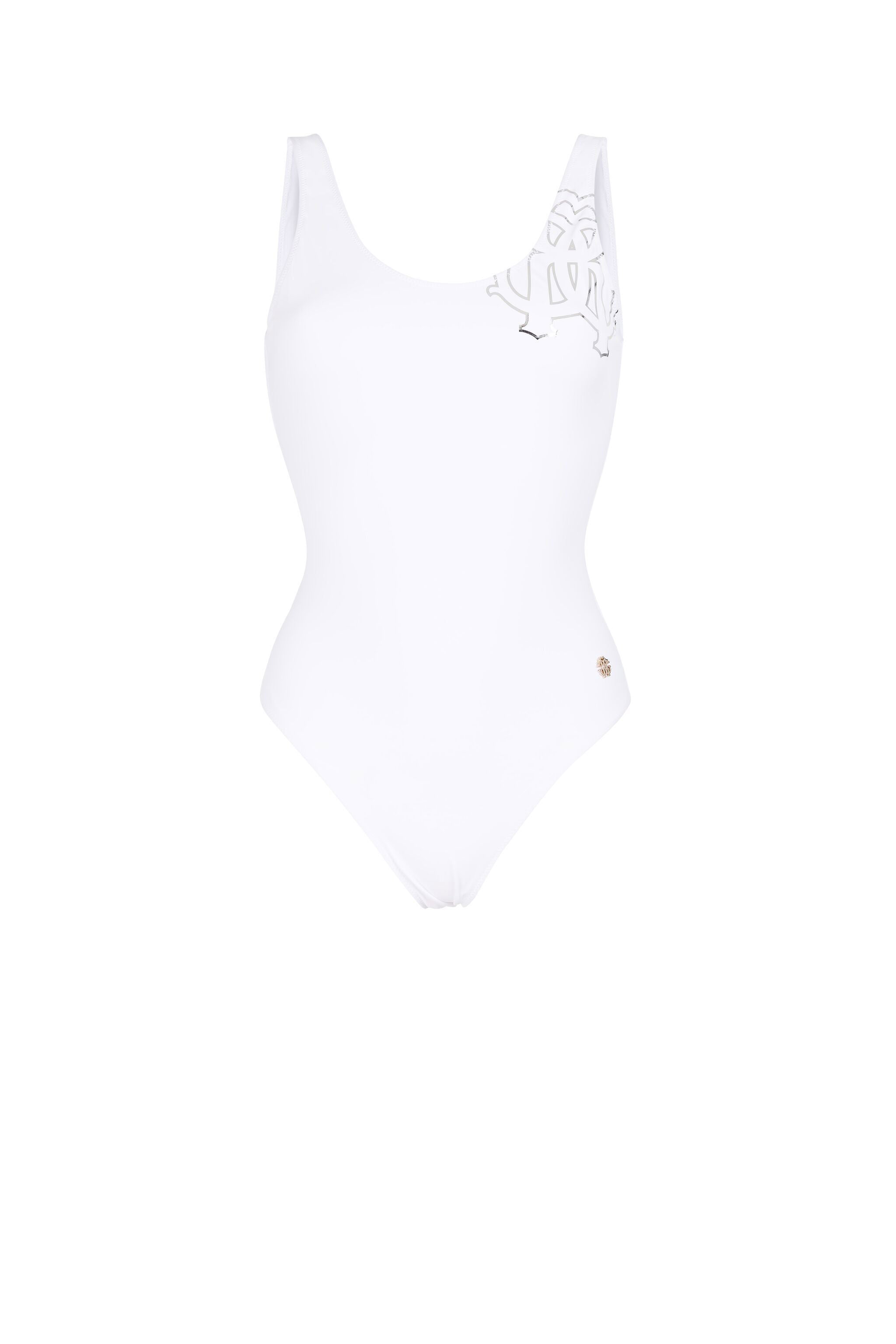 RC RC Monogram-Print Swimsuit Weiß KSW01W-LL002