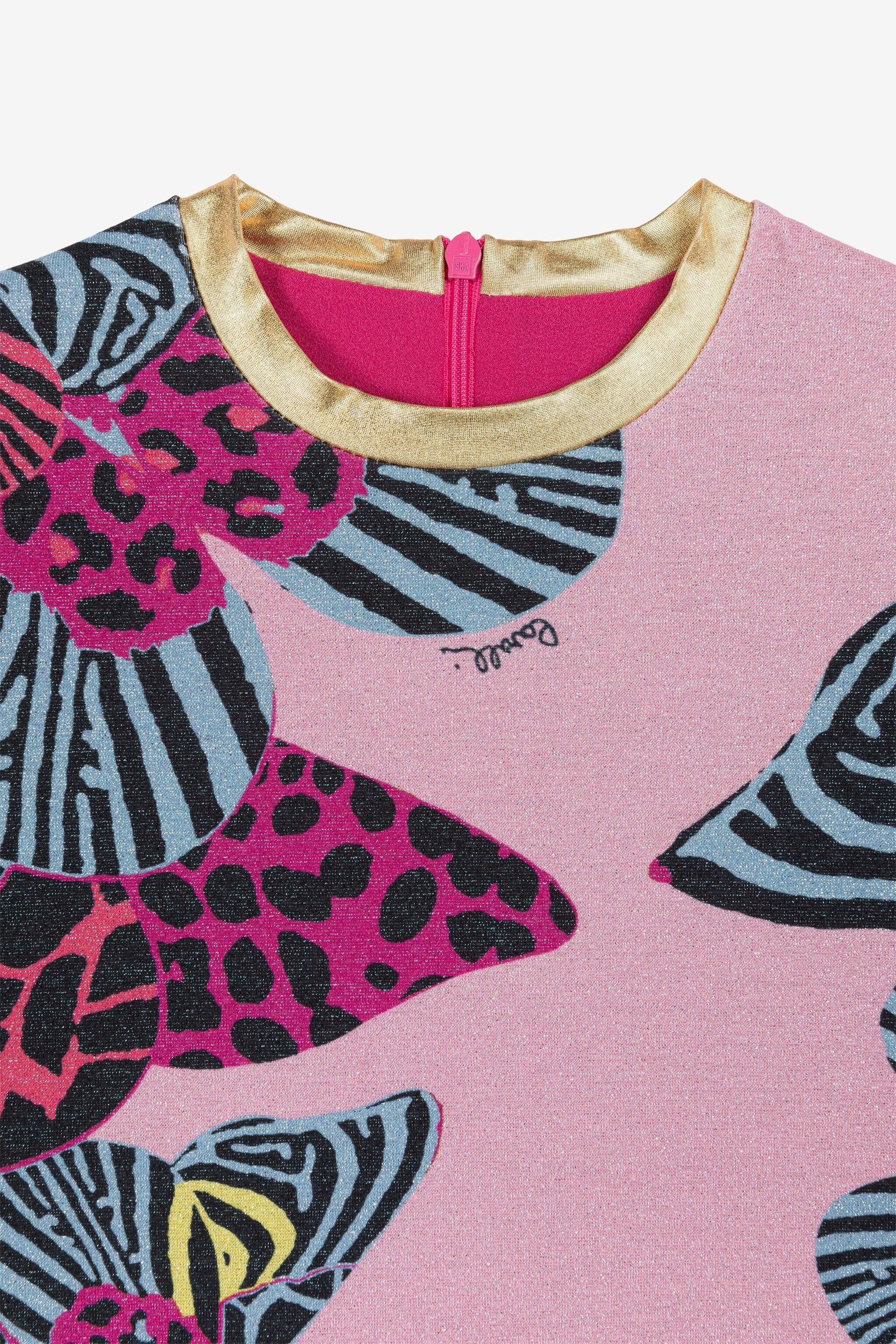 JU Butterfly-Print Dress JU Butterfly-Print Dress Fucsia PJT115-JFE44