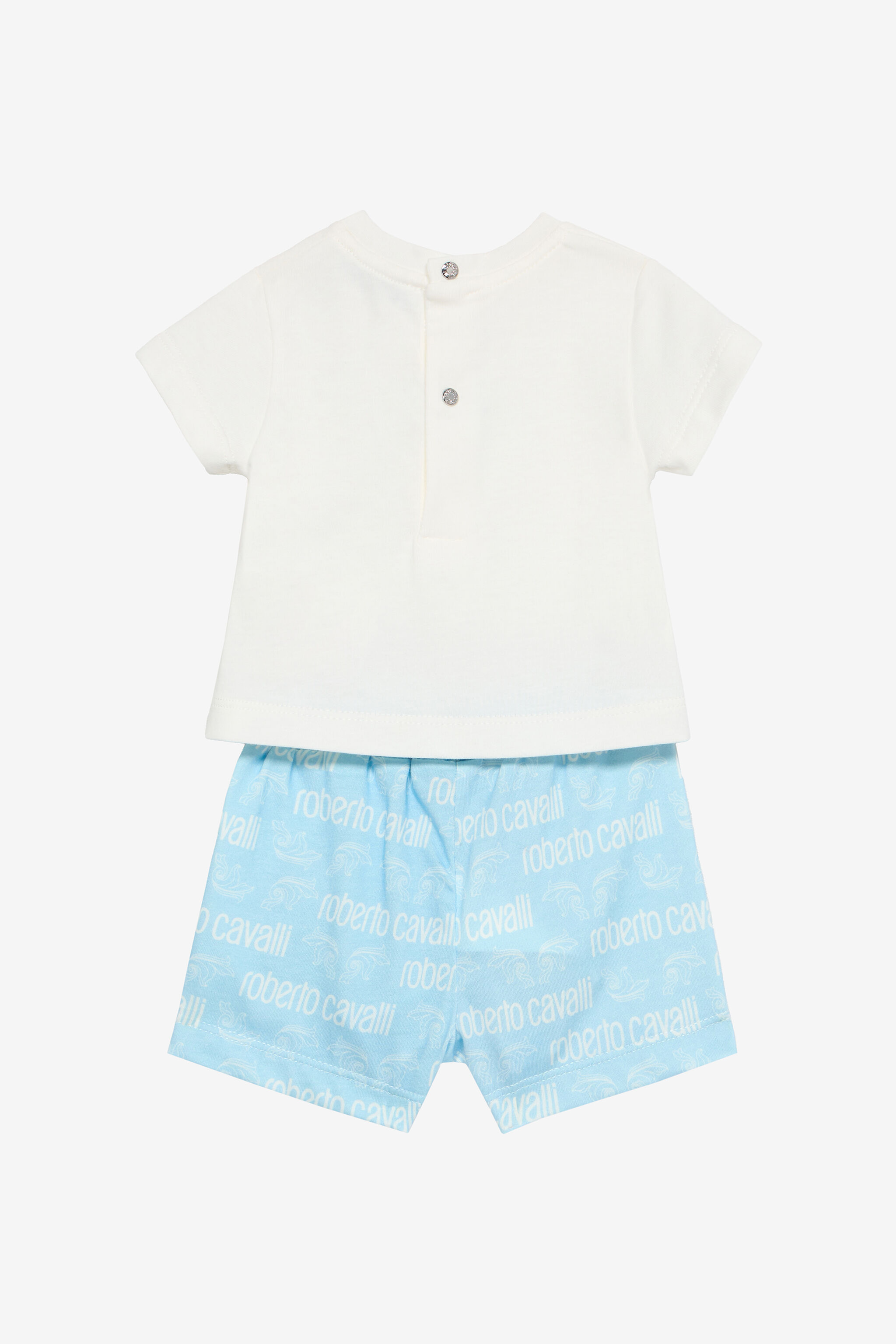 JU Branded T-Shirt And Shorts Set JU Branded T-Shirt And Shorts Set Light blue UJT824-JD001
