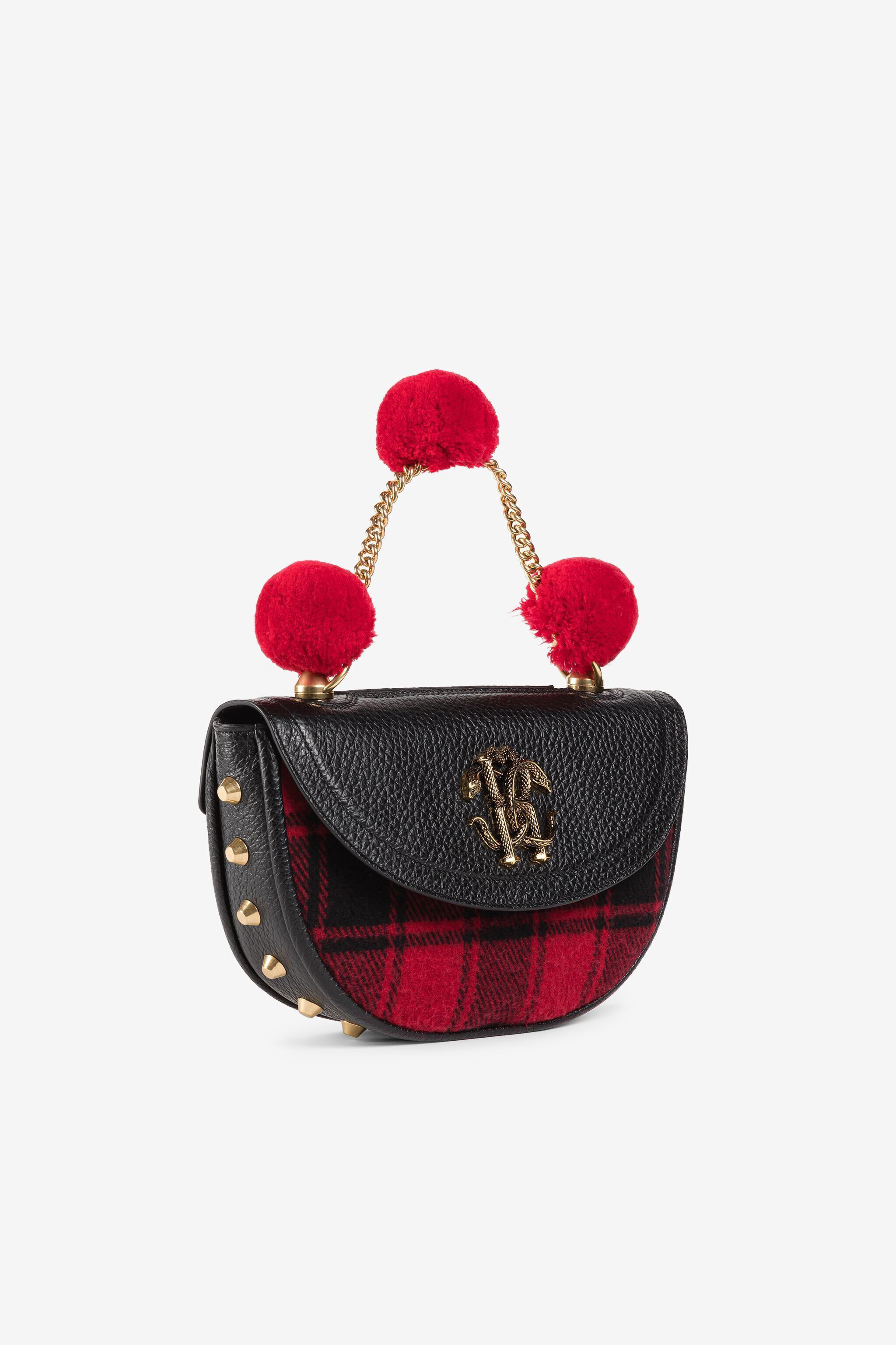RC Borsa tote con pompon RC Borsa tote con pompon Nero/Rosso PKB007-FE054