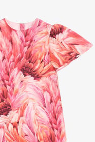 JU Feather Print Dress Fuchsia TJT10Q-4QN15