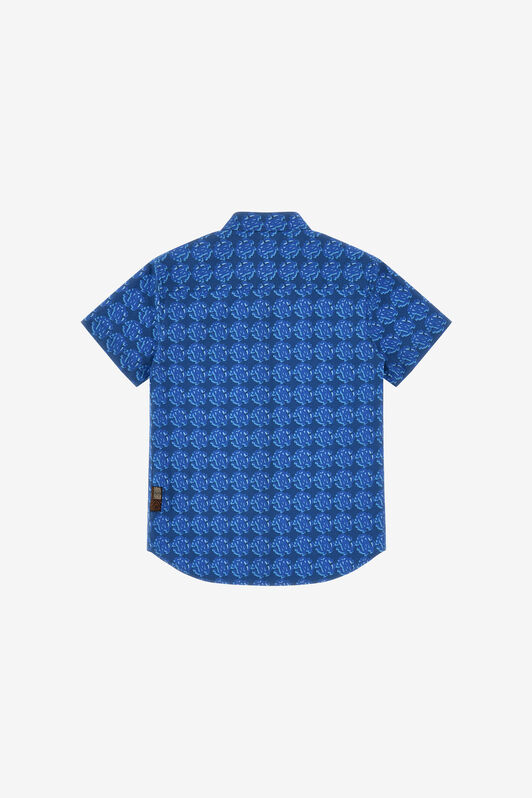 JU Shirt with Logo all over Blau SJT709-CII67