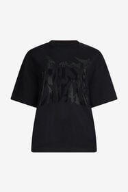 JC Just Cavalli Black T-Shirt with Rhinestone Logo BLACK VFT188-VF311