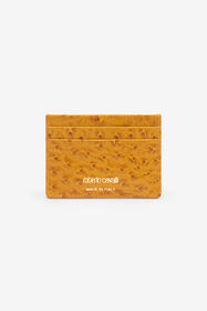 RC Porte-Cartes Plat Façon Cuir D’Autruche Jaune VKA104-PZ702