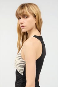 JC Two-Tone Mini Dress With Cut-Out Black/Ivory UFT172-UF238