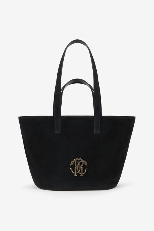 RC Borsa shopping nera con monogramma RC RC Borsa shopping nera con monogramma RC BLACK TOB00C-PZ559