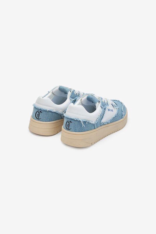 JC Sneakers in Cotton Denim and Leather JC Sneakers in Cotton Denim and Leather 003 WHITE + 914 DENI WFS029-WF237