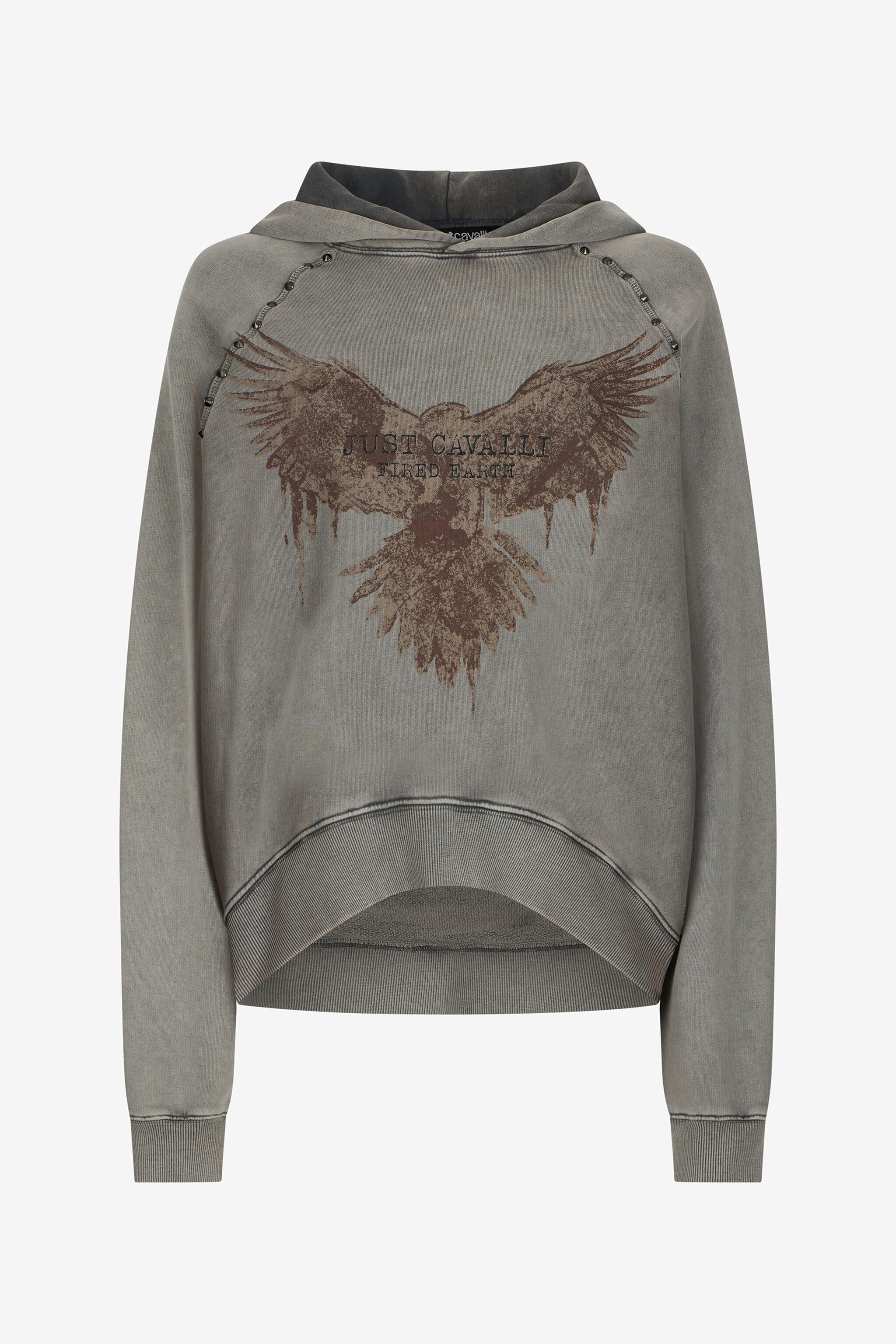 JC Sweat à Capuche Gris Imprimé Aigle JC Sweat à Capuche Gris Imprimé Aigle BLACK VFS016-VF340