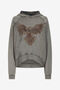 JC Grey Eagle Print Hoodie JC Grey Eagle Print Hoodie BLACK VFS016-VF340