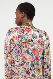 RC Blouse with Florentine Flowers Print BEIGE WQT712-HER29