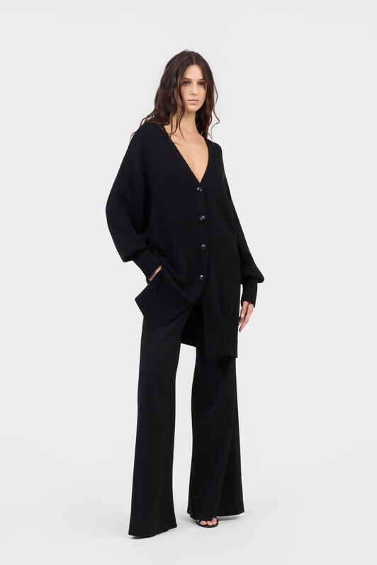 RC Black Long Cardigan With Button RC Black Long Cardigan With Button BLACK TOM90A-MG008