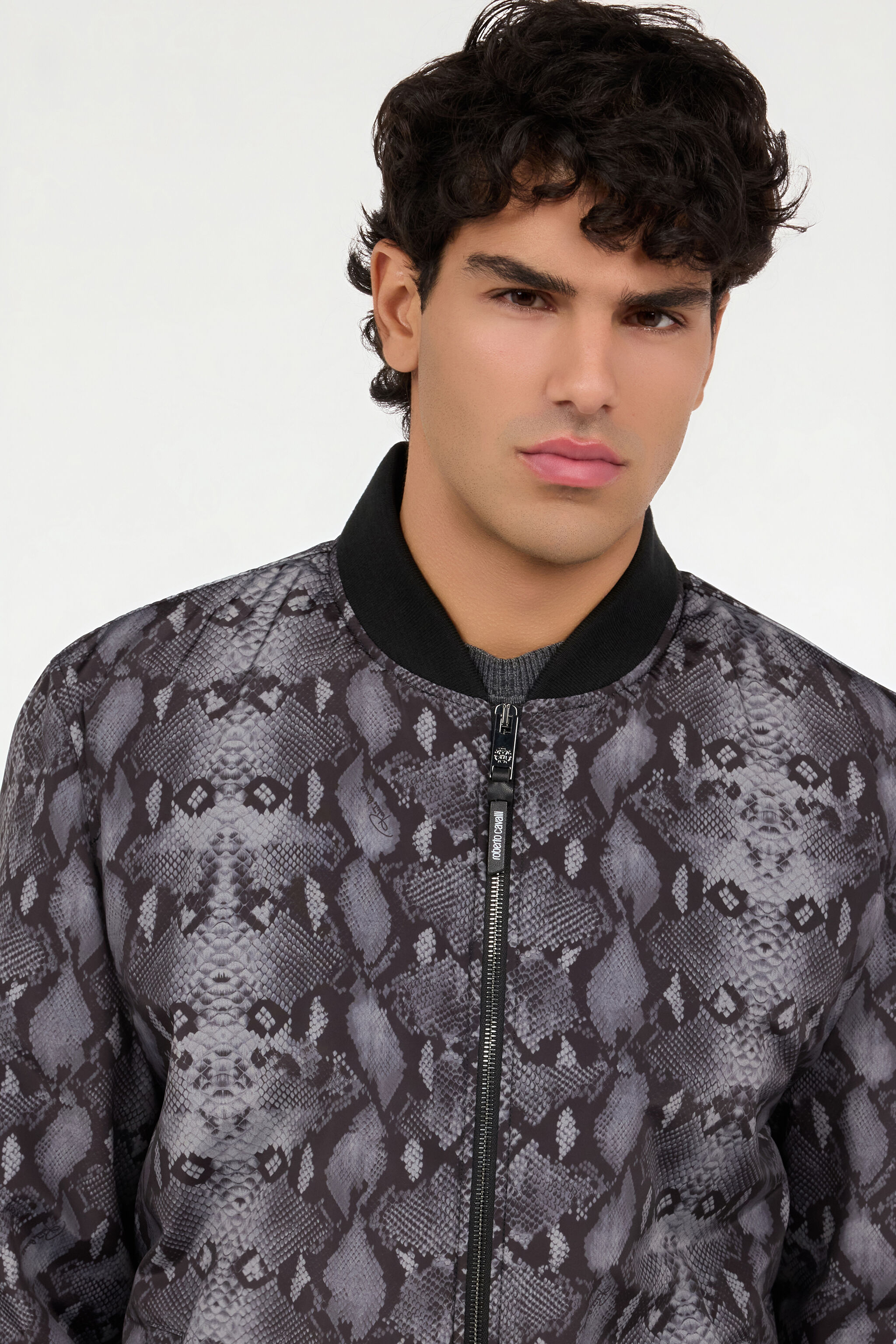 RC Bomber acolchado con estampado de pitón RC Bomber acolchado con estampado de pitón BLACK QOT40D-5LE05