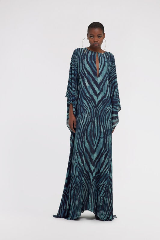 RC Kaftan with devorè effect RC Kaftan with devorè effect Azul oscuro SKT144-7HL78