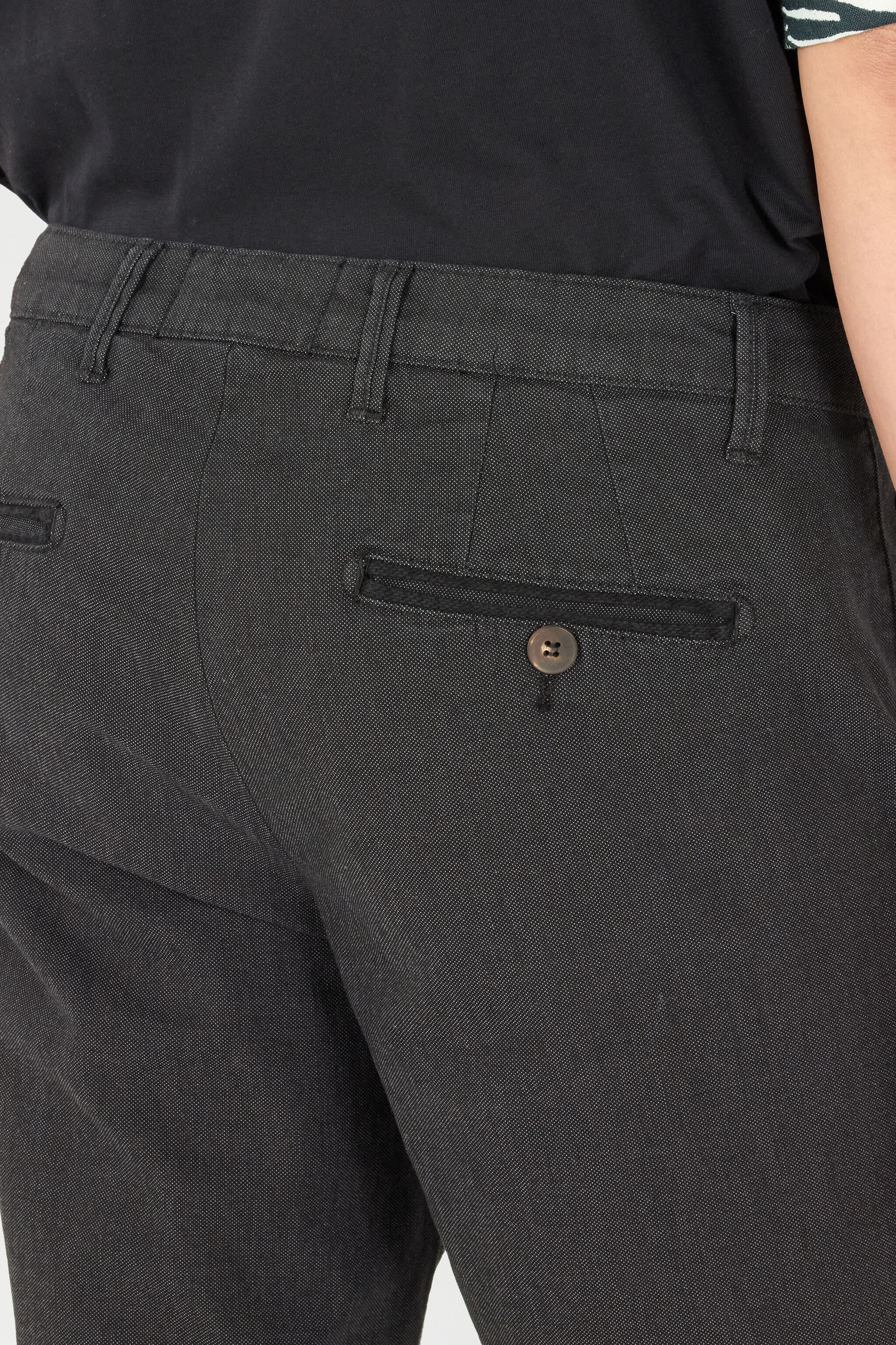 RC Pantalon En Coton Stretch Noir POT20A-DJ001
