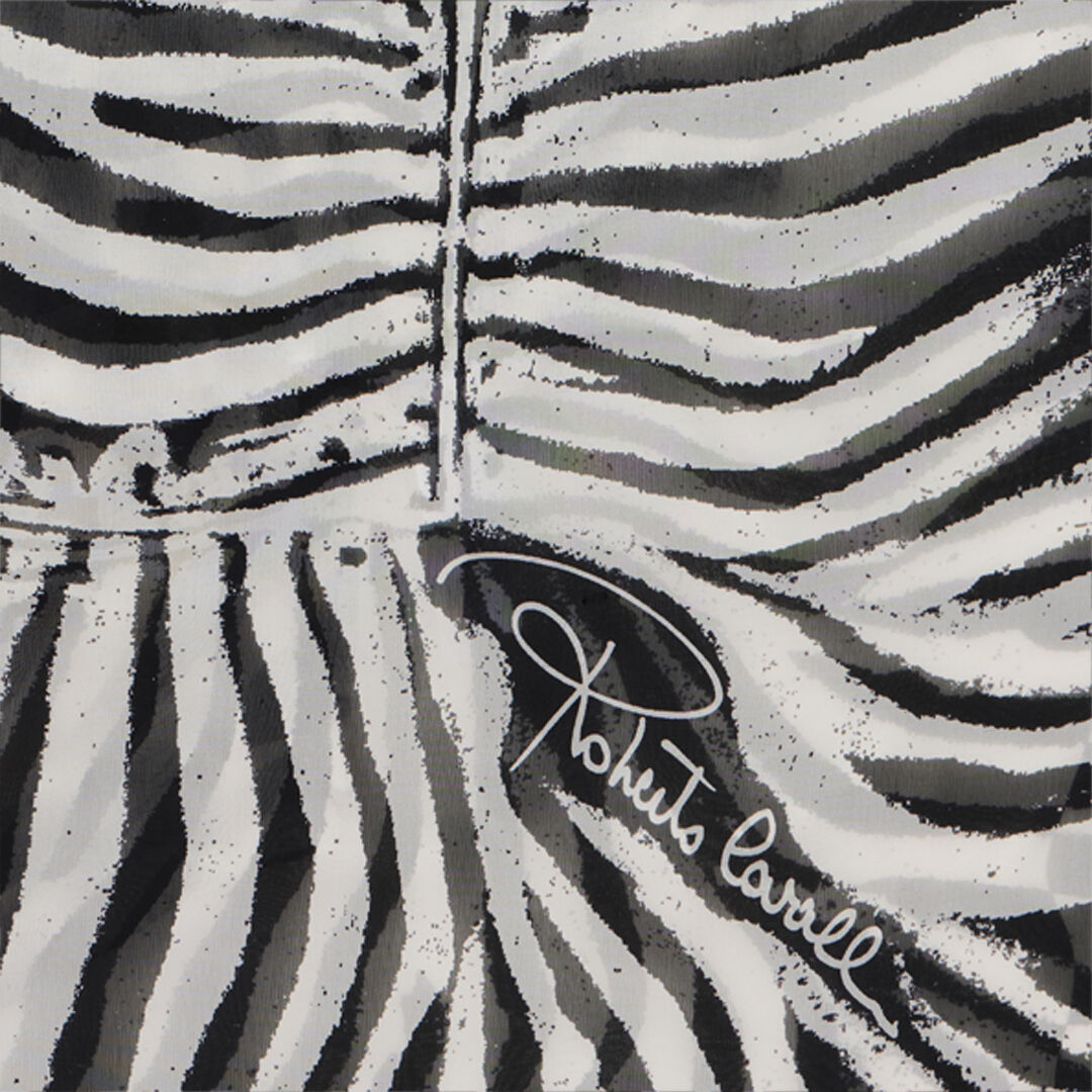 RC Fular De Seda Con Estampado White Tigresse RC Fular De Seda Con Estampado White Tigresse Negro/Blanco UALR01-IR100