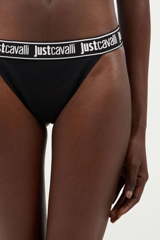 JC Black Panties With Logo Band Two-Pack JC Black Panties With Logo Band Two-Pack BLACK UFU004-UF201