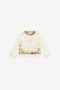 JU Pull décoré en coton MILKY WHITE VJT661-CF050