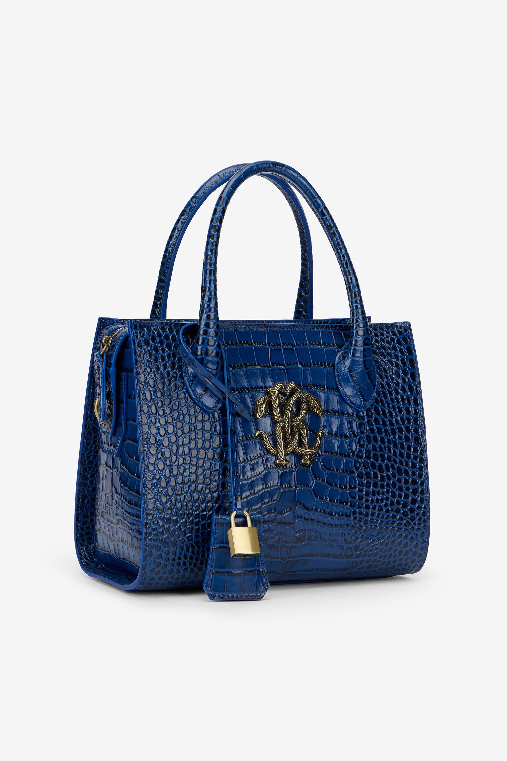 RC Bolso de Mano Azul Efecto Cocodrilo BLUETTE QOB00D-PZO32