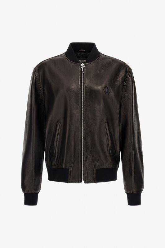 RC Giacca bomber in pelle Nero SRP401-PFF15