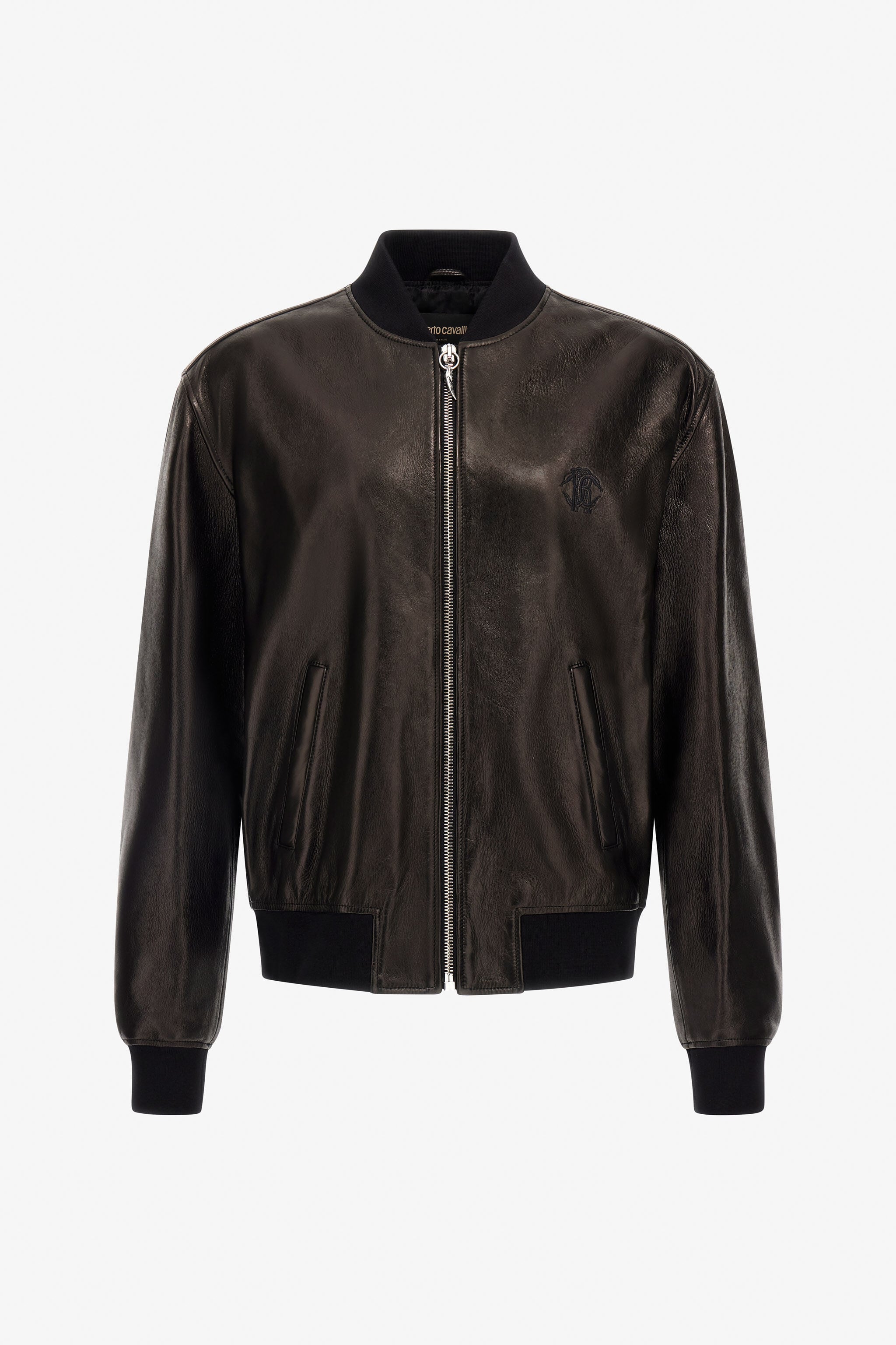 RC Giacca bomber in pelle Nero SRP401-PFF15