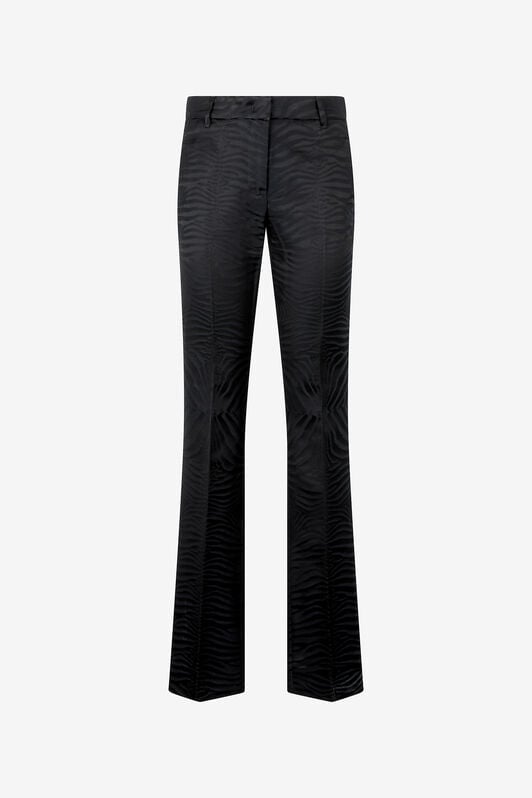 RC Pantaloni Con Motivo Tiger Skin Monocromatico RC Pantaloni Con Motivo Tiger Skin Monocromatico Nero UKT207-TJ033