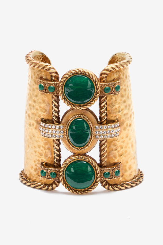 RC Bracciale manchette effetto malachite Oro TKG016-AM081