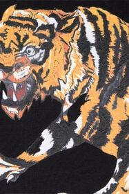 RC T-Shirt Aus Baumwolle Mit Tiger Schwarz VRT61B-JD060