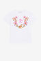 JU T-Shirt mit Blumen-Print Weiß QJT658-JV025