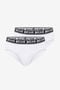 JC Slip Blanc En Coton Avec Bande Logo JC Slip Blanc En Coton Avec Bande Logo WHITE UFU001-UF093
