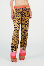 RC Palazzo Pants with Cavalli Pop Print CORAL RED WQT210-OZR33