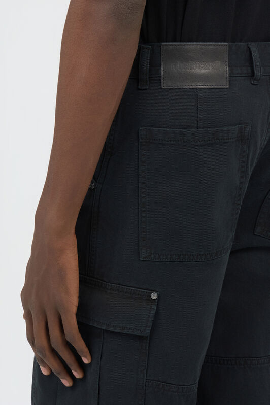 RC Pantaloni Cargo In Cotone Neri BLACK SOT20A-FA017
