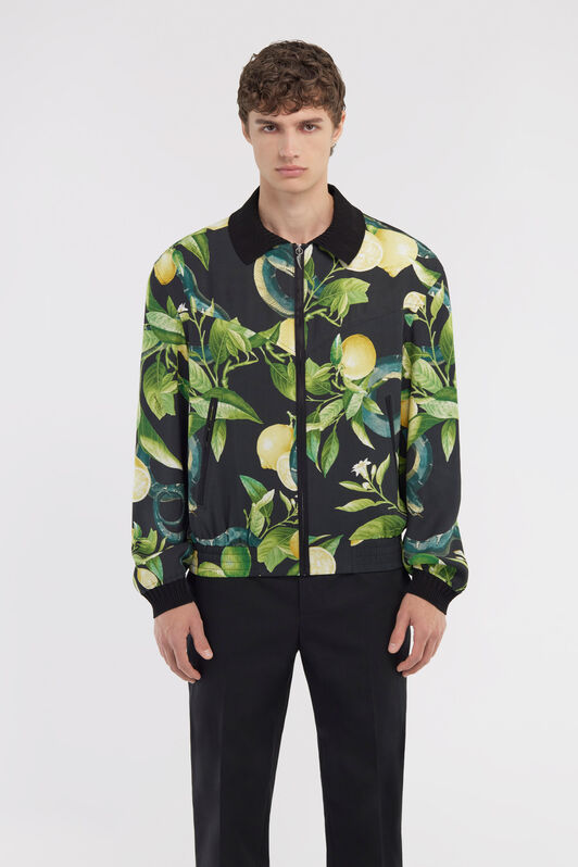 RC Bomber with Lemon print Black SRT465-6DI89